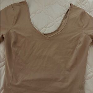 lululemon athletica Beige Short Sleeve Top